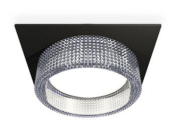 Комплект встраиваемого светильника XC8062030 SBK/CL черный песок/прозрачный GX53 (C8062, N8480)