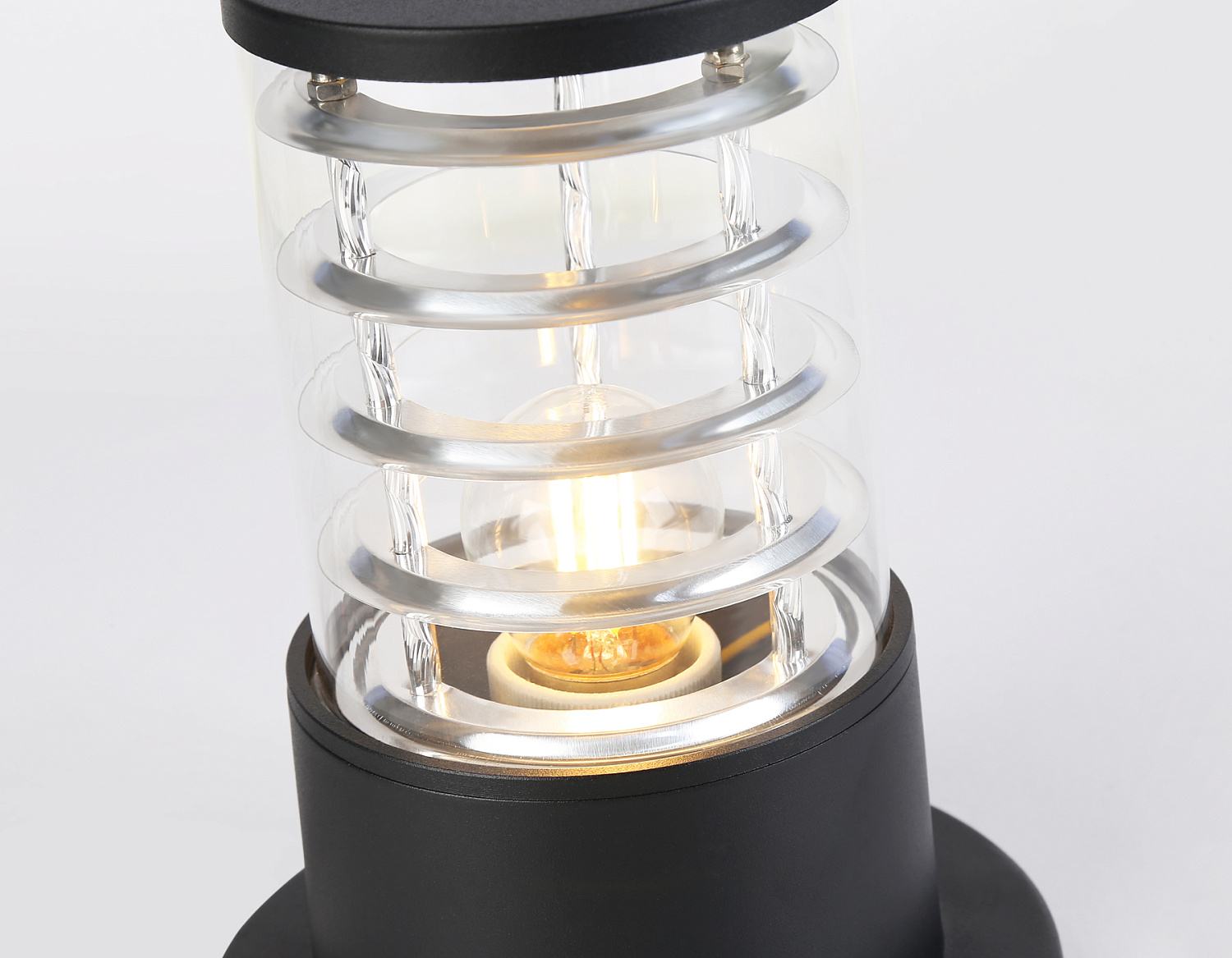 Уличный ландшафтный светильник ST2532 BK/CL черный/прозрачный IP54 E27 max 11W D108*200