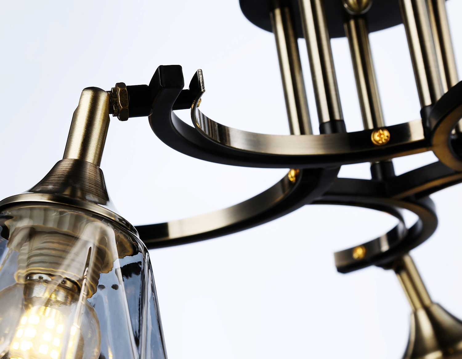 Подвесная люстра TR303039/5 SB/BK/SM бронза/черный/дымчатый E27/5 max 40W D660*270