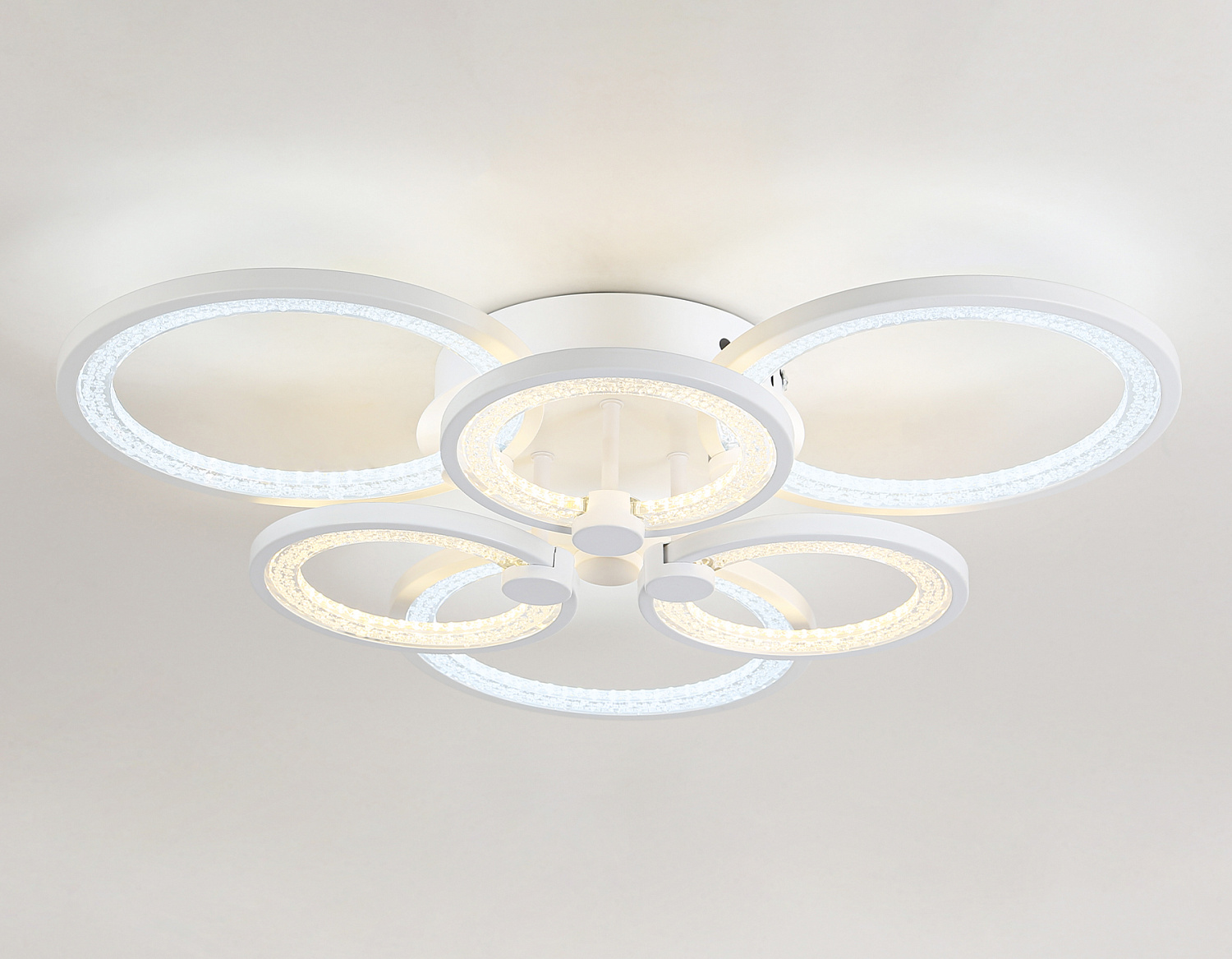 Потолочный светодиодный светильник с пультом FA4085/3+3 WH белый 100W 3000K+6400K/4200K/6400K+3000K 620*570*120 (ПДУ ИК)