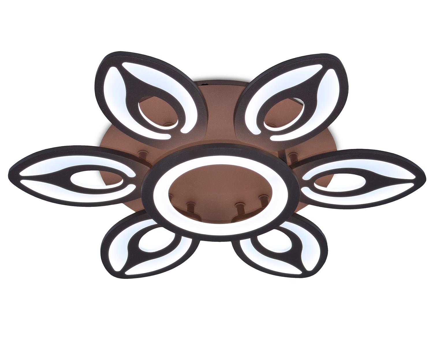 Потолочный светодиодный светильник с пультом FA463/6+1 CF кофе 97W D650*120 (ПДУ РАДИО 2.4)