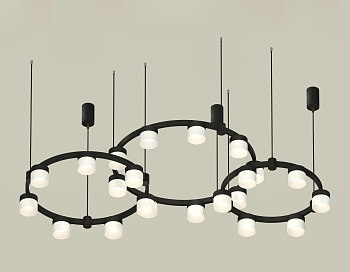 Комплект подвесного светильника Techno Ring с акрилом XR92092210/22 SBK/FR черный песок/белый матовый GX53 (A9209, C9242, C9238, C9232, N8402)