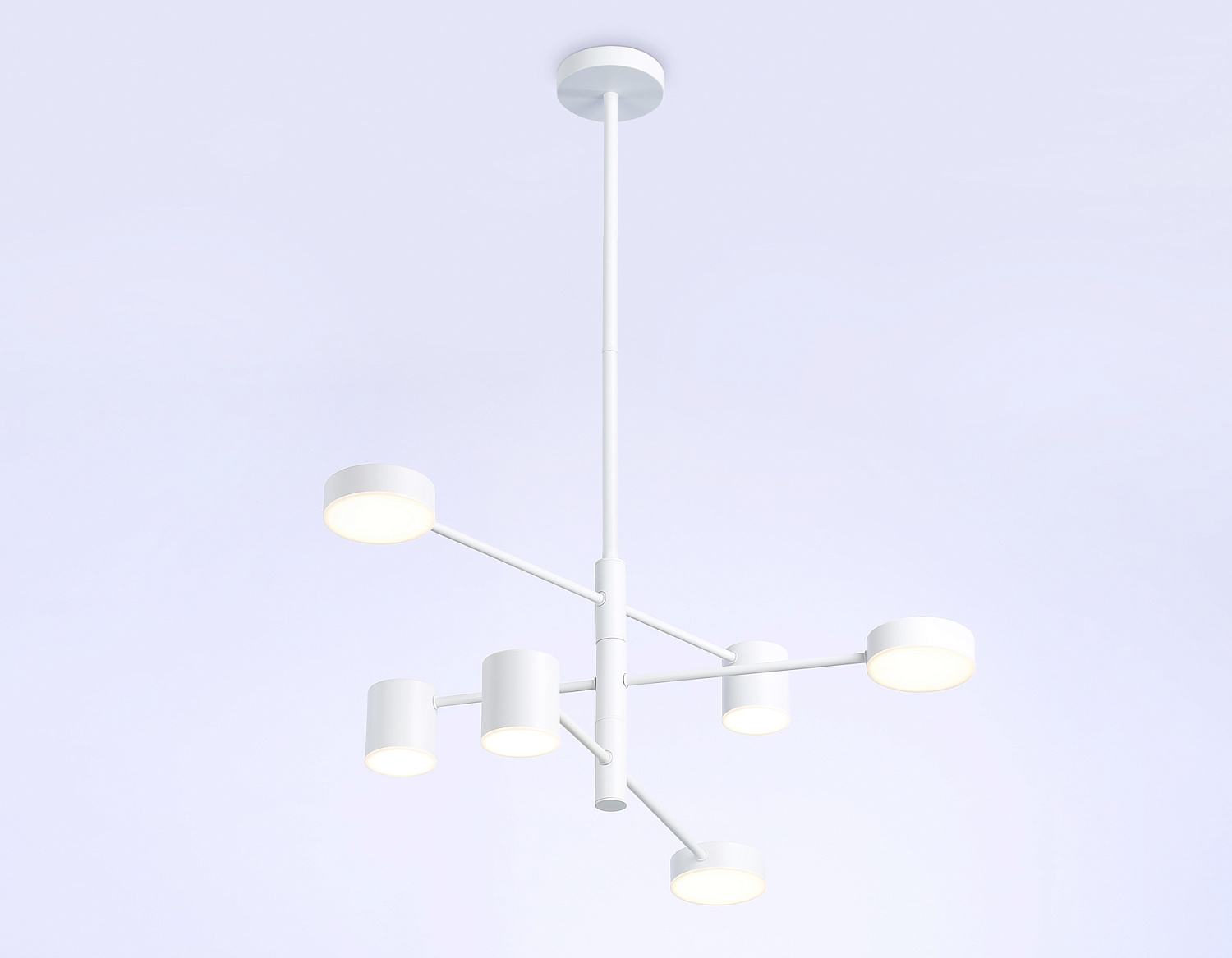 Подвесной светодиодный светильник FL51684/6 WH белый 3000K/4200K/6400K 36W D700*930 (Без ПДУ)