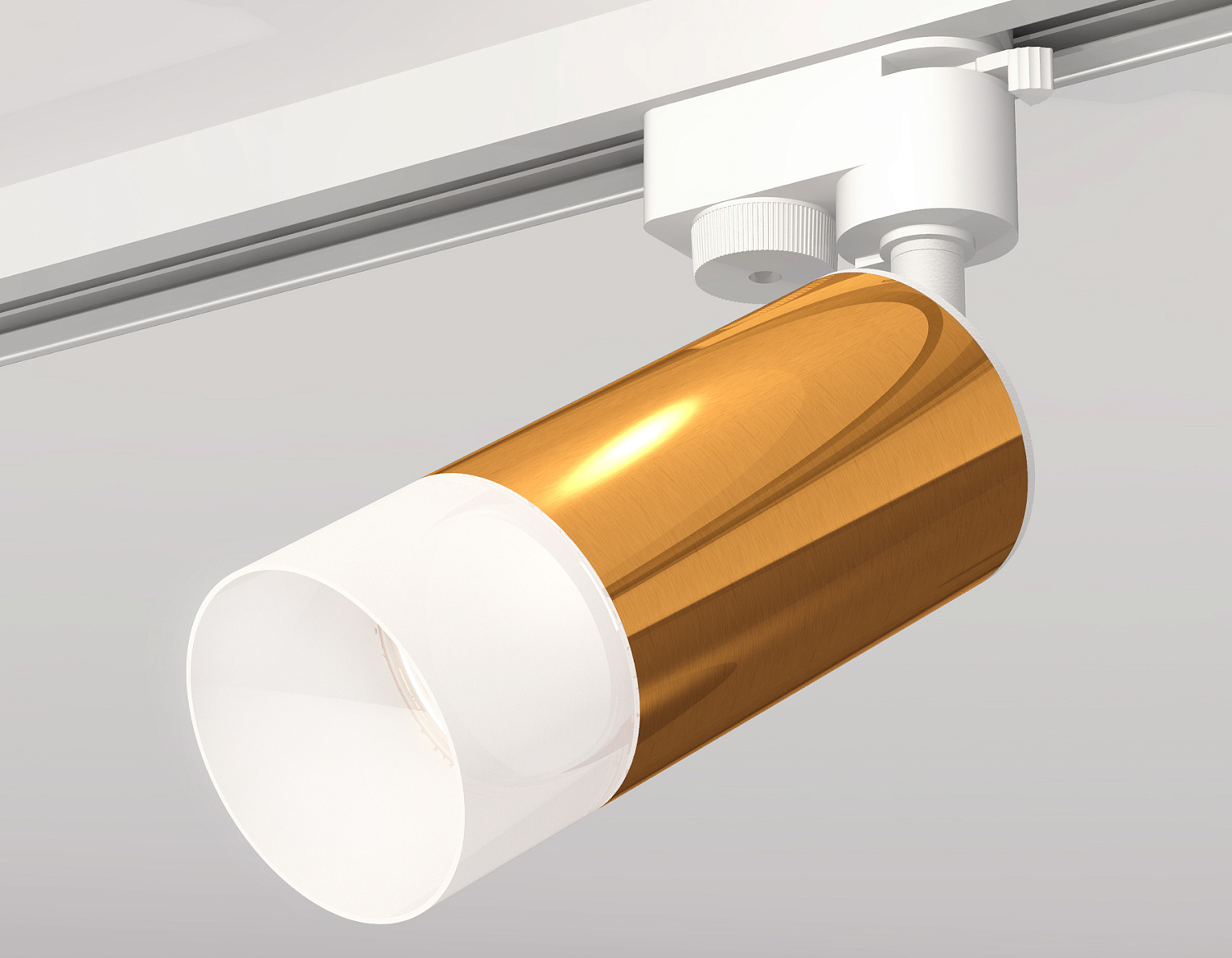 Комплект трекового однофазного светильника с акрилом XT6327003 PYG/SWH/FR золото желтое полированное/белый песок/белый матовый MR16 GU5.3