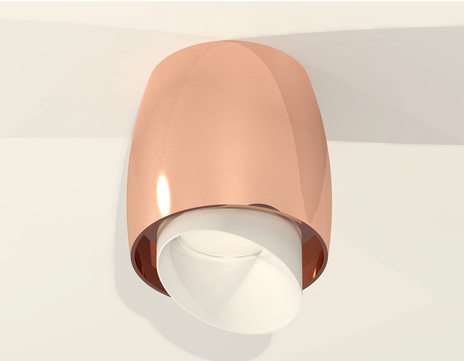 Комплект накладного светильника с акрилом XS1144021 PPG/FR золото розовое полированное/белый матовый MR16 GU5.3 (C1144, N7175)