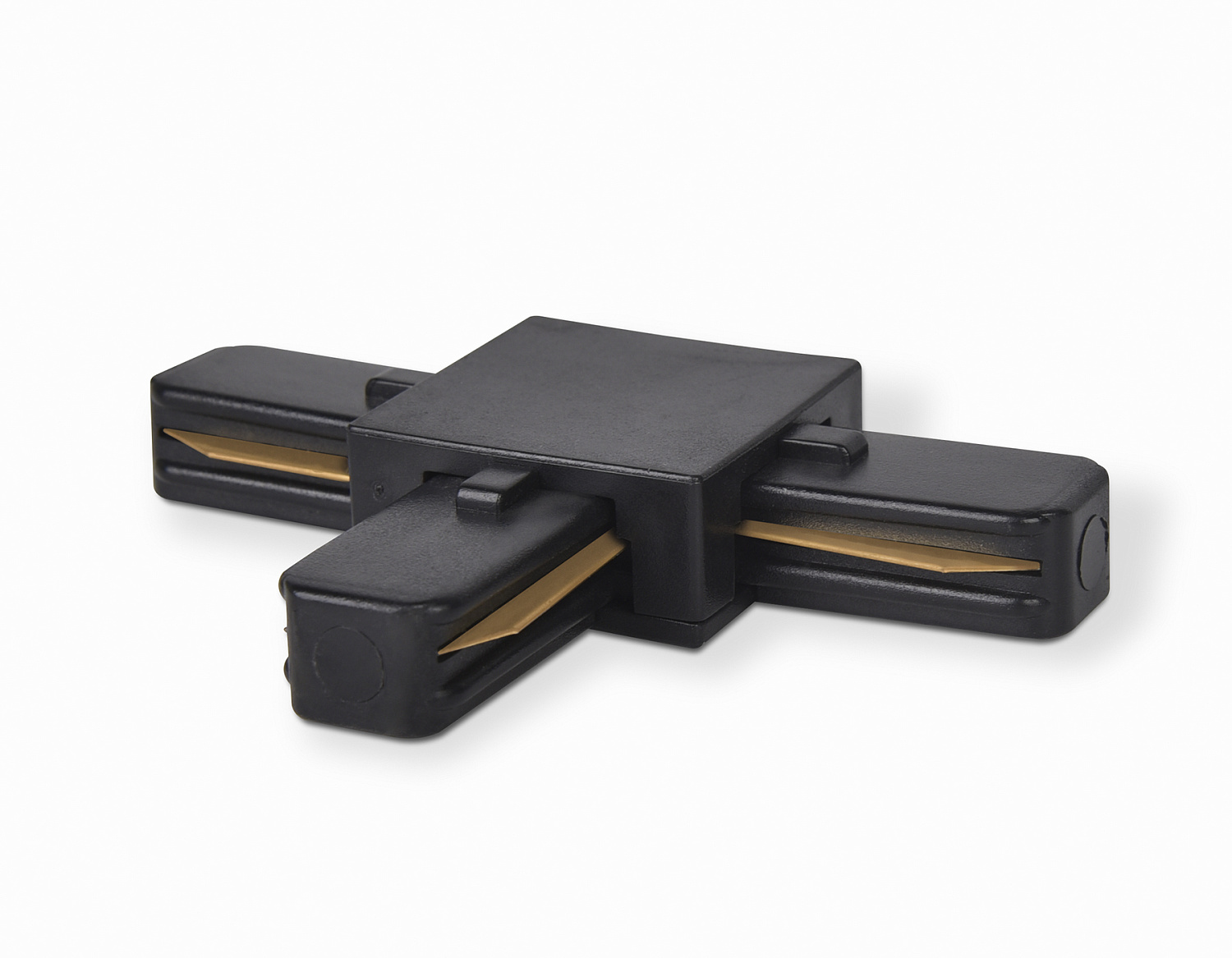 Коннектор Т-образный однофазный для соединения трековых шинопроводов GL7078 BK черный коннектор Т-образный однофазный для соединения трековых шинопроводов