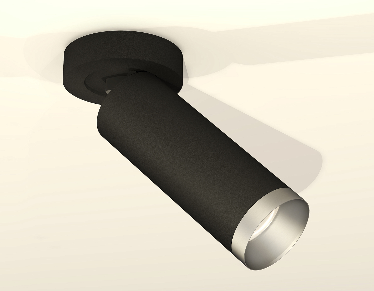 Комплект накладного поворотного светильника XM6343203 SBK/MCH черный песок/хром матовый MR16 GU5.3 (A2229, C6343, N6133)