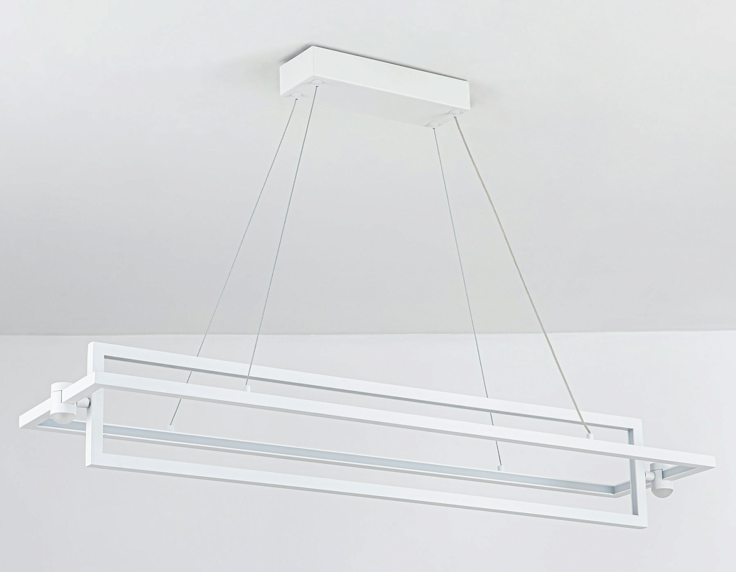 Подвесной светодиодный светильник FL5735/2+2 WH белый 45W 3000K/4200K/6400K 900*220*1300 (без ПДУ)