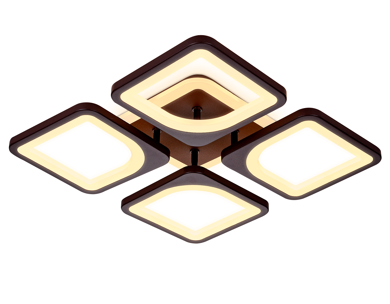 Потолочный светодиодный светильник с пультом FA442/4 CF кофе 78W 520*520*80 (ПДУ РАДИО 2.4G)
