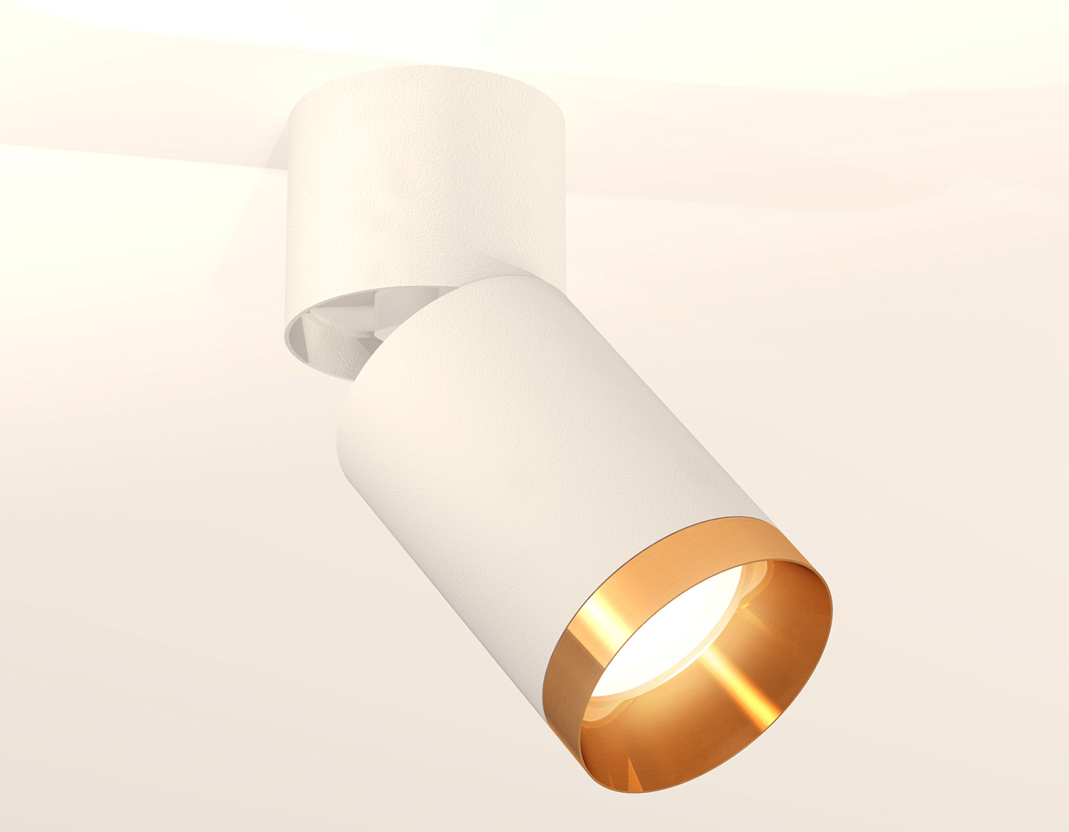 Комплект накладного поворотного светильника XM6312044 SWH/WH/PYG белый песок/белый/золото желтое полированное MR16 GU5.3 (A2220, C6312, N6134)