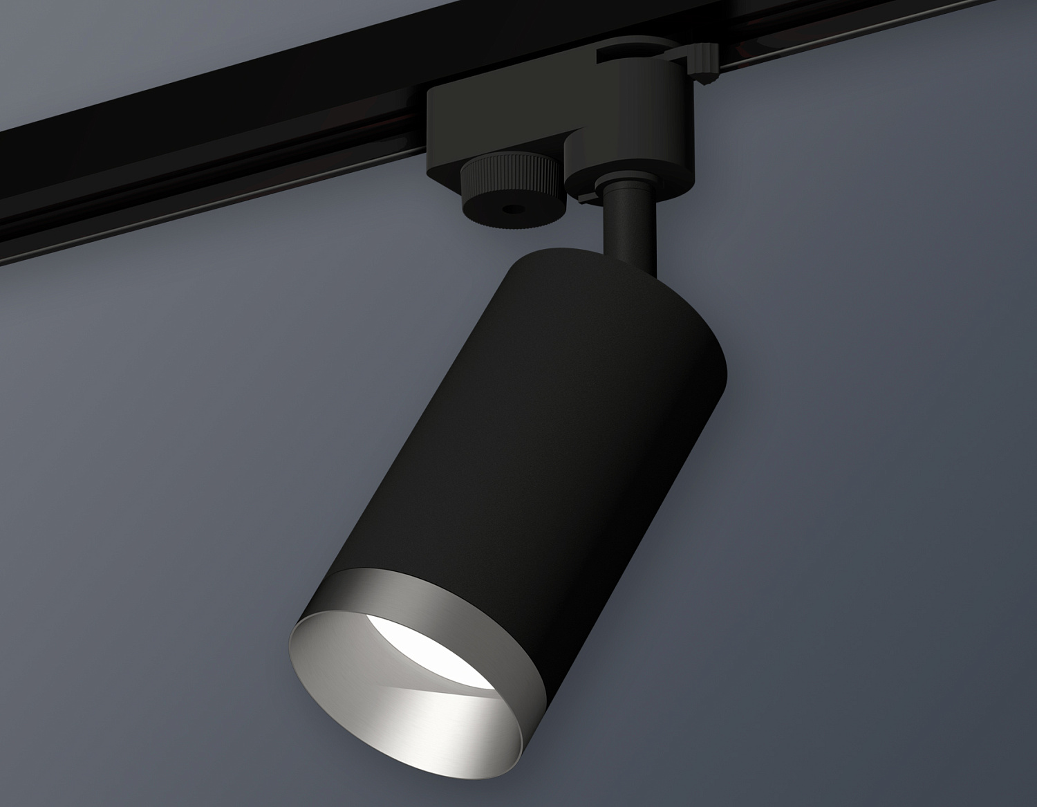 Комплект трекового однофазного светильника XT6323063 SBK/MCH черный песок/хром матовый MR16 GU5.3 (A2521, C6323, N6133)