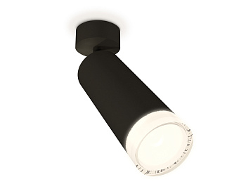 Комплект поворотного светильника с акрилом XM6343011 SBK/FR/CL черный песок/белый матовый/прозрачный MR16 GU5.3 (A2210, C6343, N6241)