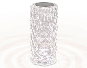 Настольная светодиодная лампа с сенсорным выключателем и встроенной аккумуляторной батареей DE8018 CL прозрачный LED 3000K/4200K/6400K 3W