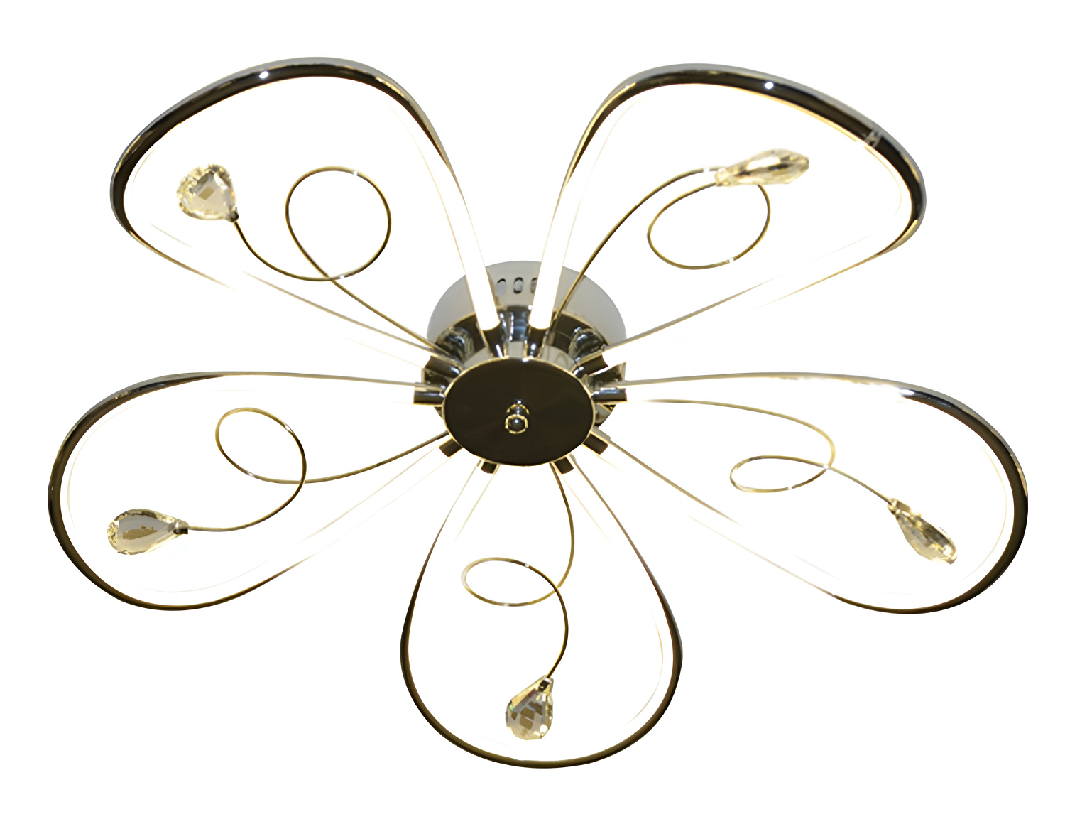 Потолочный светодиодный светильник LC575/5 CH хром 65W 4200K 620*620*110 (Без ПДУ)