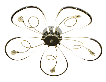 Потолочный светодиодный светильник LC575/5 CH хром 65W 4200K 620*620*110 (Без ПДУ)