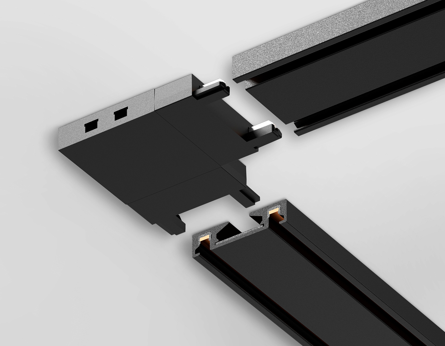 Коннектор угловой для накладного шинопровода Magnetic Ultra Slim GV1116 BK черный угловой коннектор для накладного шинопровода 36*36*6