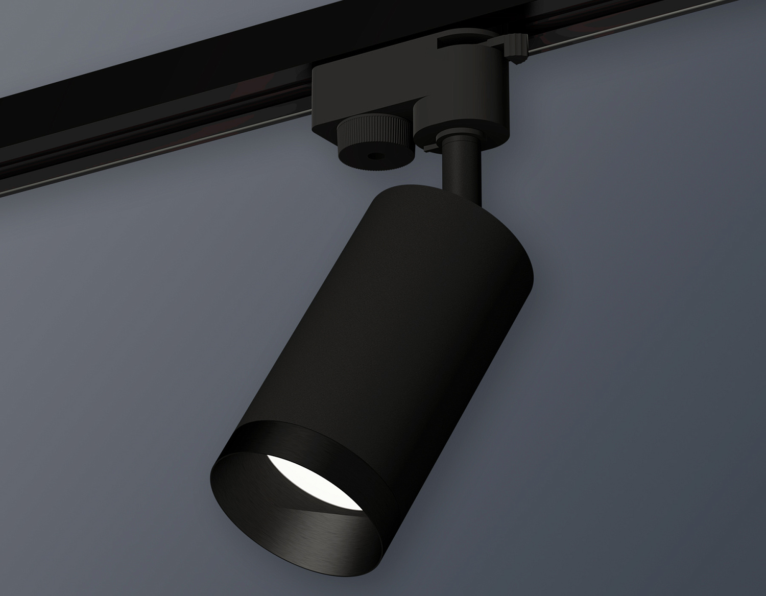 Комплект трекового однофазного светильника XT6323061 SBK/PBK черный песок/черный полированный MR16 GU5.3 (A2521, C6323, N6131)