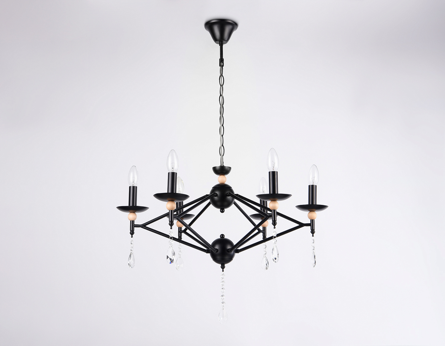 Подвесная люстра TR9597/6 BK черный E14/6 max 40W D660*880