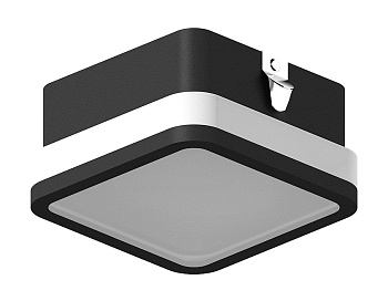 Насадка передняя для корпуса светильника с размером отверстия 70*70mm N7751 SBK/FR черный песок/белый матовый 70*70*H40mm Out15mm MR16