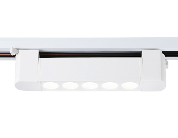 Трековый однофазный светодиодный светильник GL6700 WH белый IP20 10W 4200K 24° 192*35*57