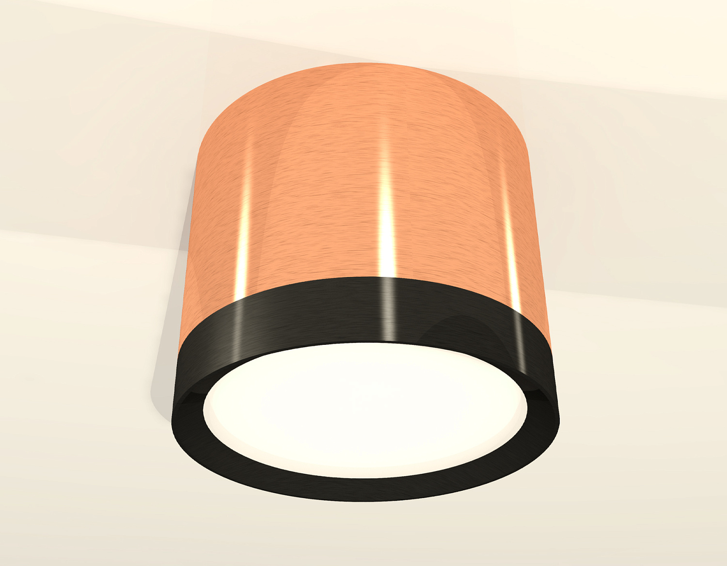 Комплект накладного светильника XS8122001 PPG/PBK золото розовое полированное/черный полированный GX53 (C8122, N8113)