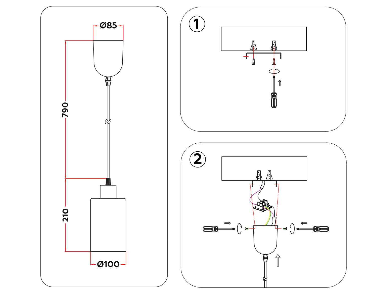 Подвесной светильник в стиле лофт TR3695 BK/SM черный/дымчатый E27 max 40W D100*1000