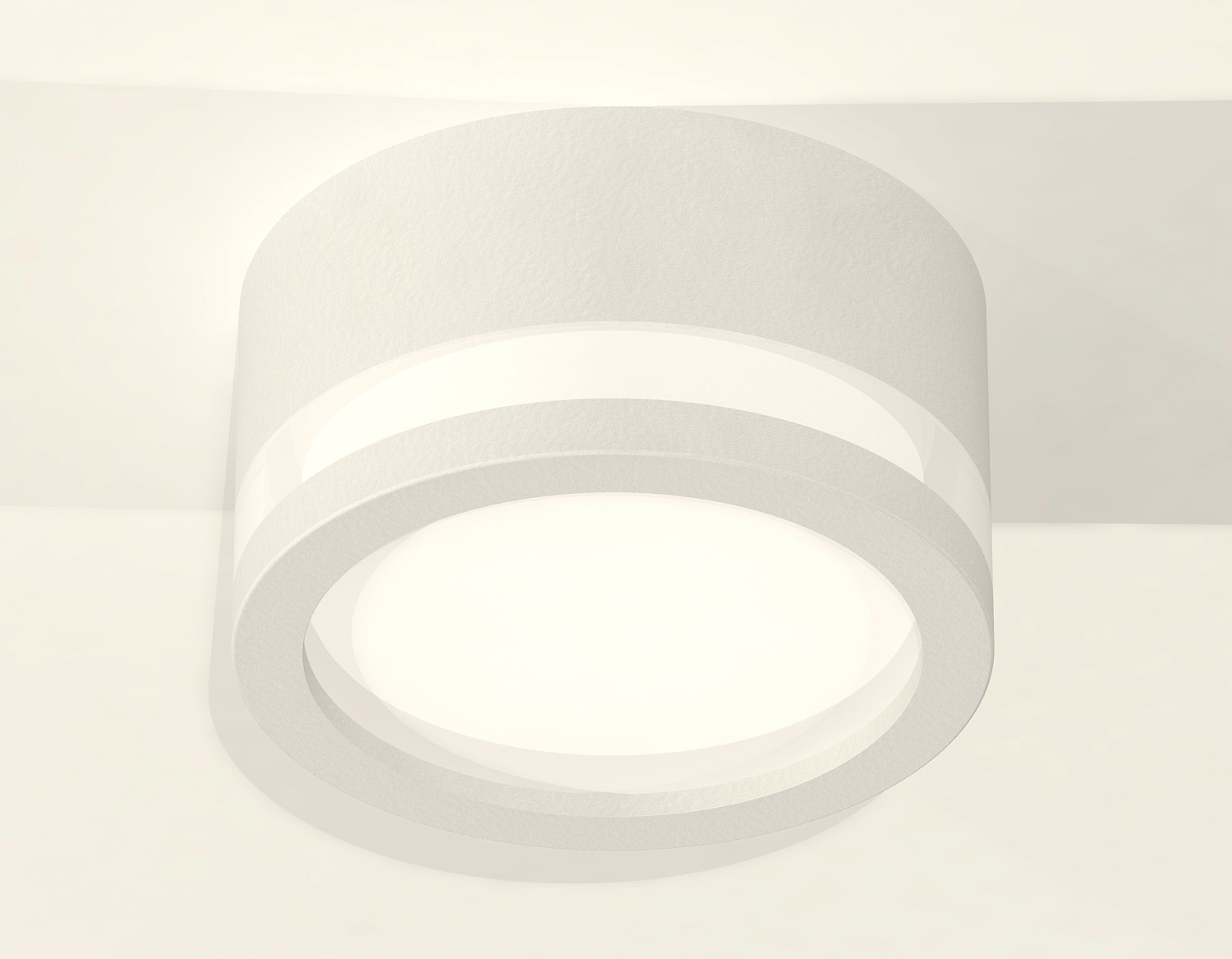 Комплект накладного светильника с акрилом XS8101017 SWH/FR белый песок/белый матовый GX53 (C8101, N8412)