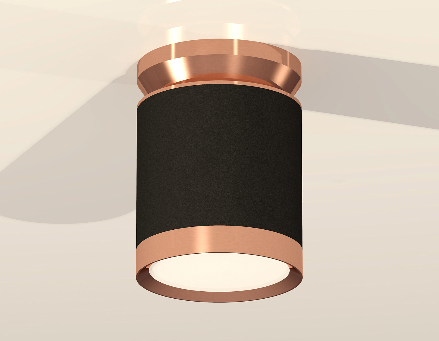 Комплект накладного светильника XS8142035 SBK/PPG черный песок/золото розовое полированное GX53 (N8912, C8142, N8126)