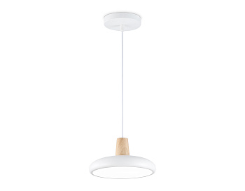 Светильник светодиодный подвесной FL4838 WH/WD белый/дерево 24W 3000-6000K D200*800 (без ПДУ)