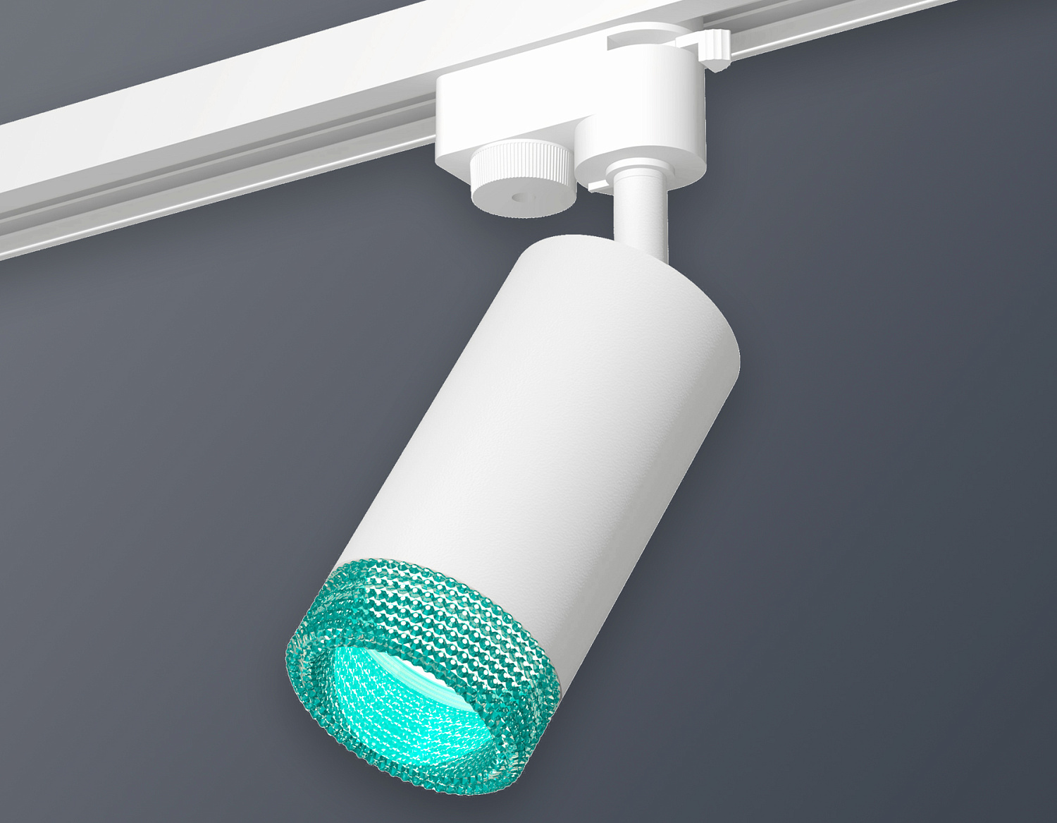 Комплект трекового однофазного светильника XT6322083 SWH/BL белый песок/голубой MR16 GU5.3 (A2520, C6322, N6153)