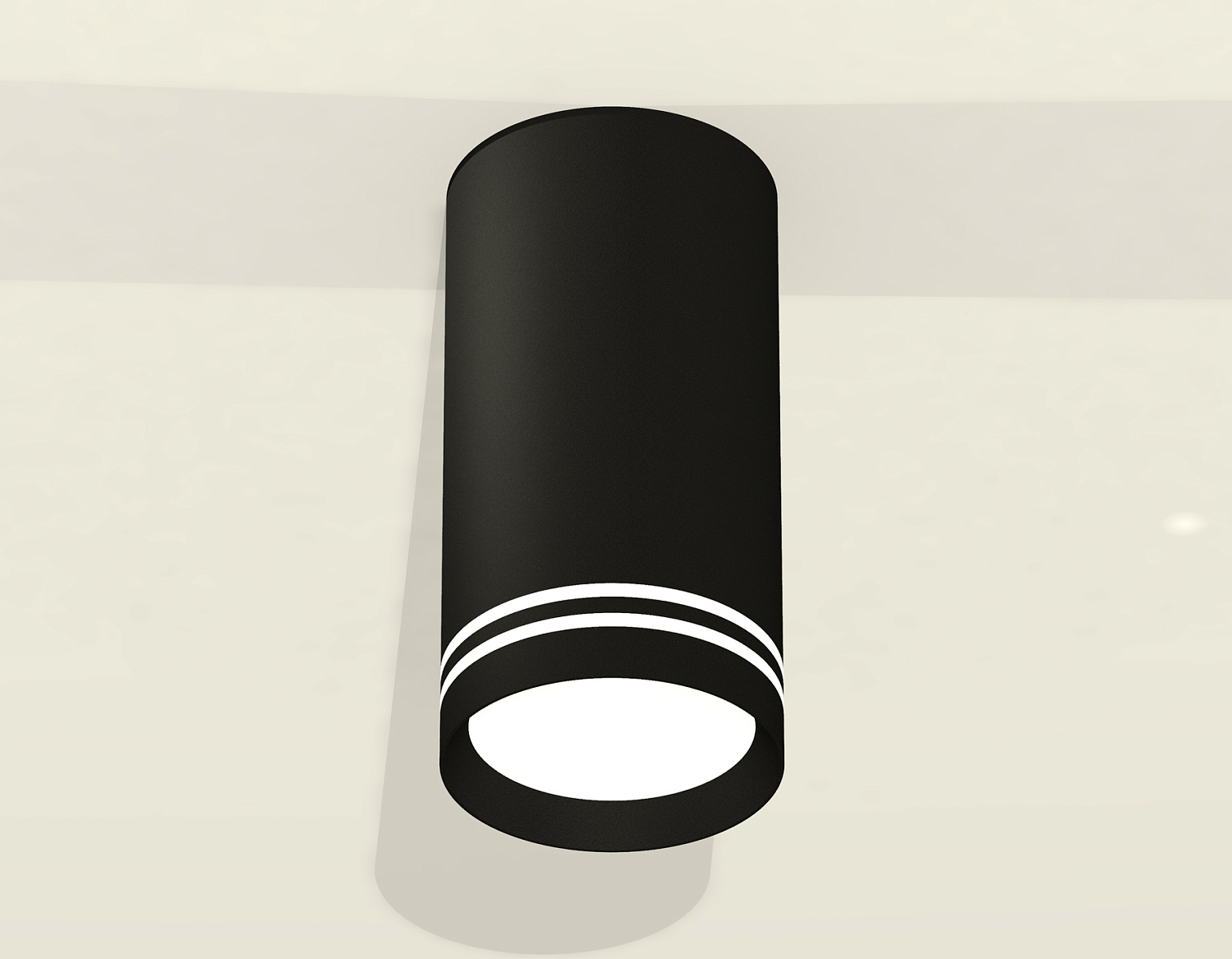 Комплект накладного светильника с акрилом XS8162007 SBK/FR черный песок/белый матовый GX53 (C8162, N8478)