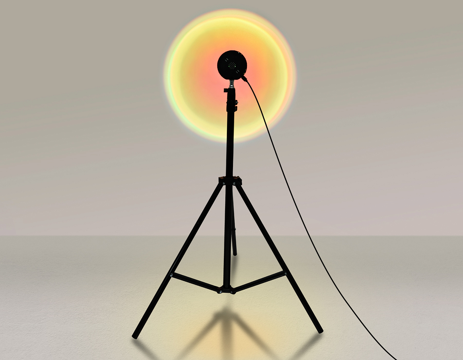 Атмосферная светодиодная настольная лампа с пультом DE8387 BK черный LED RGB 3W (ПДУ RGB)