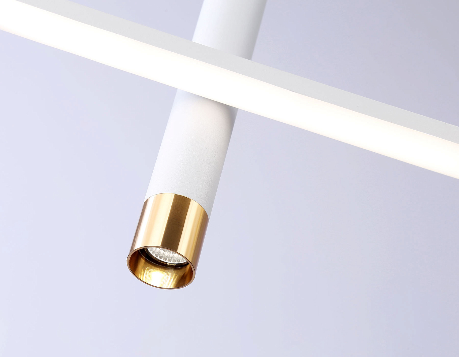 Подвесной светодиодный светильник с пультом FL5393/5 WH белый 3000K/4200K/6400K+4200K 62W 1000*75*1200 (ПДУ ИК)