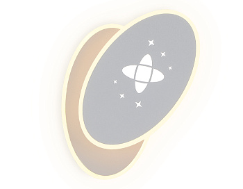 Настенный светодиодный светильник с выключателем FW109 SGR серый песок LED 3000K+6400K 20W 230*140*50