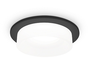 Встраиваемый точечный светильник с акрилом TN1312 SBK/FR черный песок/белый матовый GU5.3 D98*45