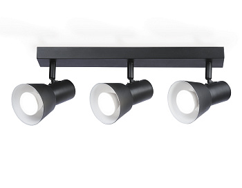 Накладной поворотный спот со сменной лампой GU10 TA13122/3 BK/WH черный/белый GU10/3 max 12W 470*85*150