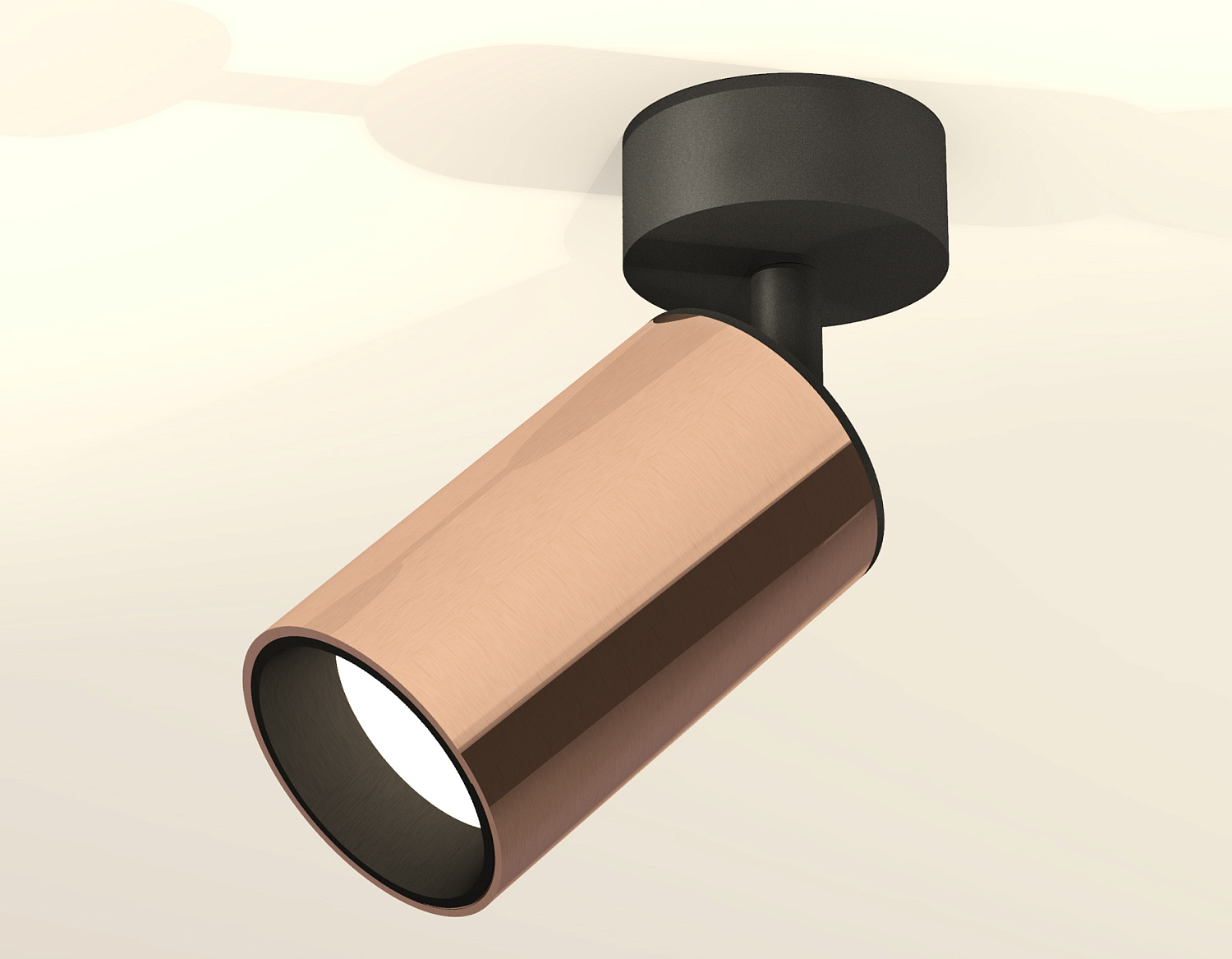 Комплект накладного поворотного светильника XM6326020 PPG/SBK золото розовое полированное/черный песок MR16 GU5.3 (A2210, C6326, N6111)