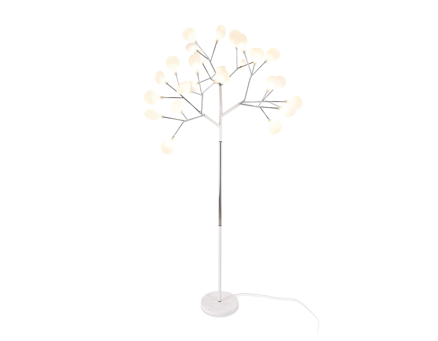 Напольный телескопический светильник со сменной лампой TR3029/27 WH/CH белый/хром G4/27 max 20W D840*1700