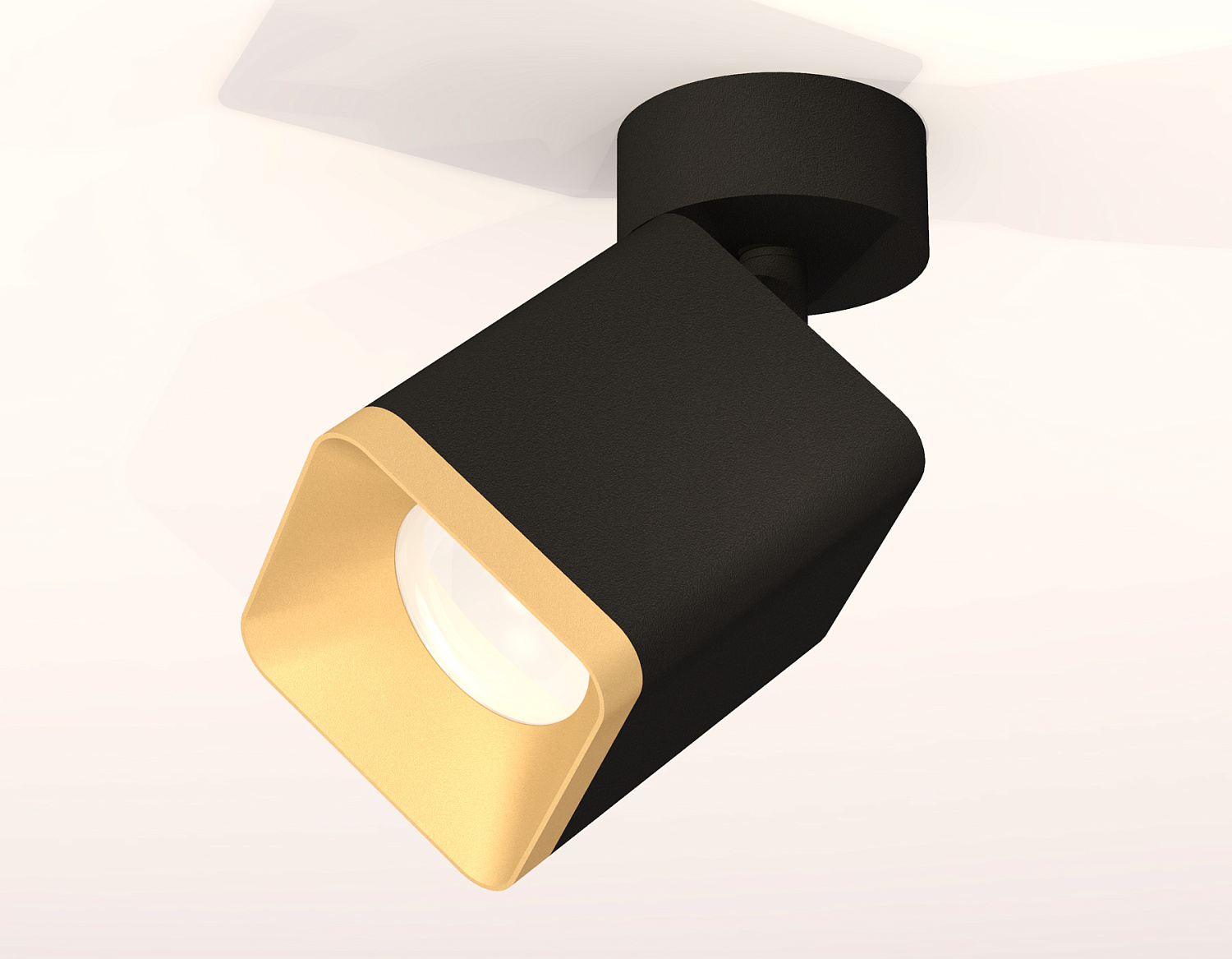 Комплект накладного поворотного светильника XM7813004 SBK/SGD черный песок/золото песок MR16 GU5.3 (A2210, C7813, N7704)