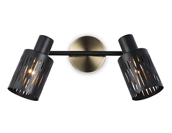 Настенно-потолочный спот в стиле лофт TR8668/2 BK/SB чёрный/бронза E14/2 max 60W 360*100*190