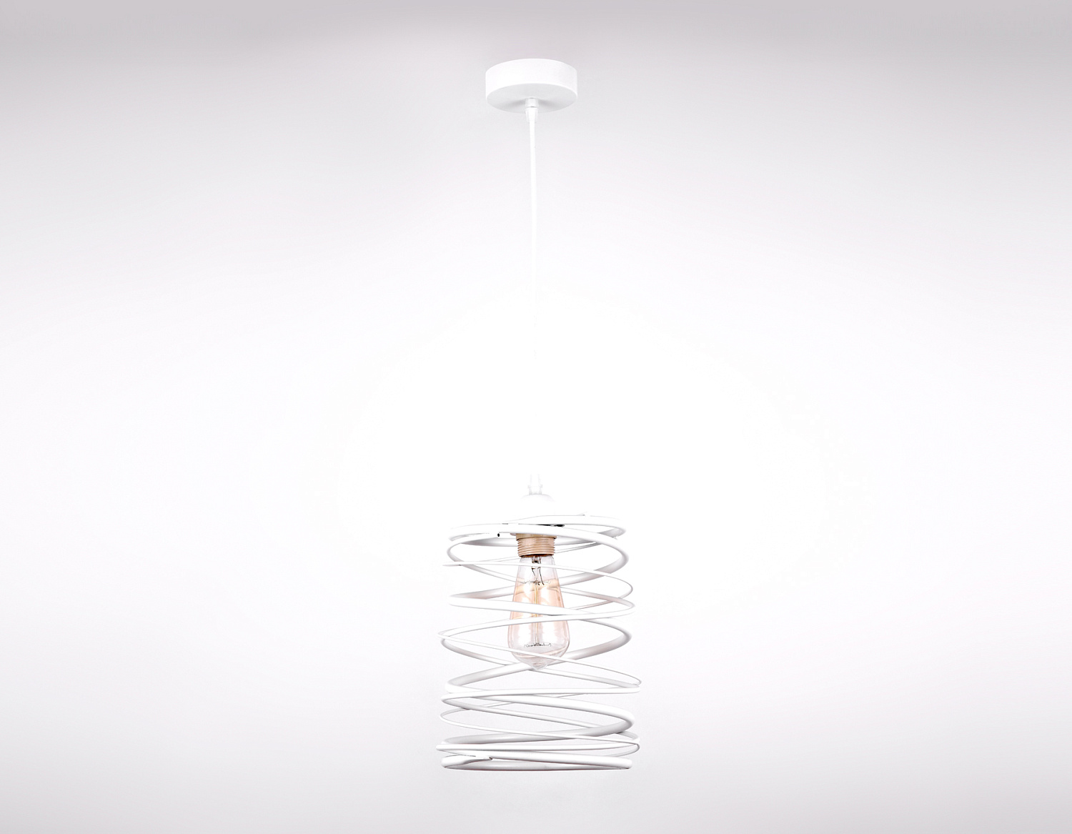 Подвесной светильник в стиле лофт TR8400 WH белый E27 max 60W D210*1060