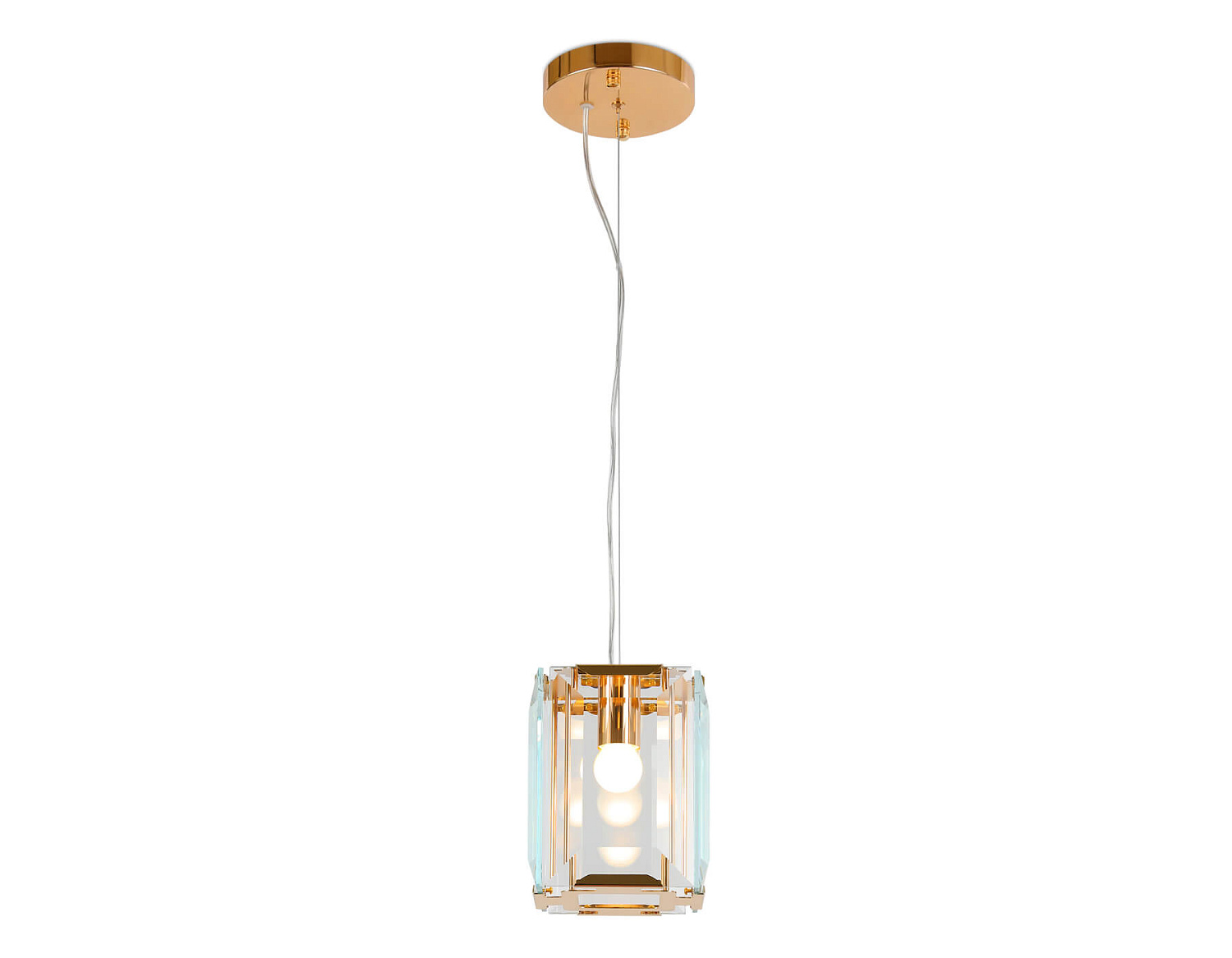 Подвесной светильник с хрусталем TR5108 GD/CL золото/прозрачный E27/1 max 40W 150*150*1200
