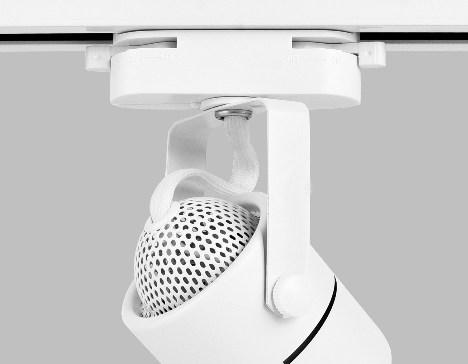 Трековый однофазный светильник со сменной лампой GL5101 WH белый GU10 max 12W