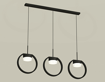 Комплект подвесного светильника с акрилом XB9107156/3 SBK/FR/CL черный песок/белый матовый/прозрачный GX53 (C9107, N8399)