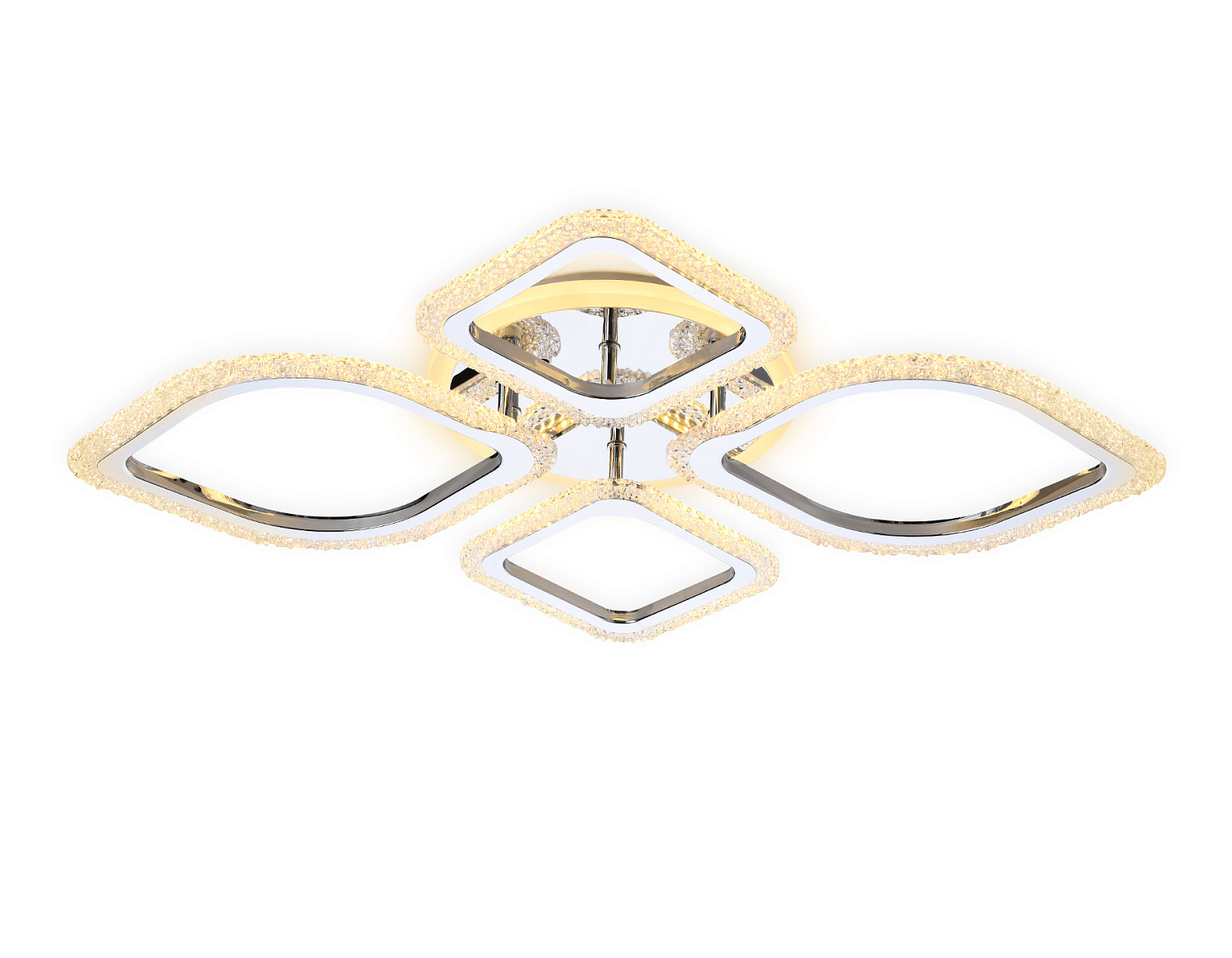 Потолочный светодиодный светильник с пультом FA5148 CH хром 77W 680*630*90 (ПДУ РАДИО 2.4)