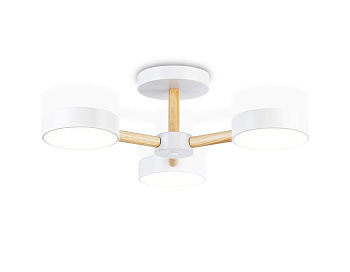 Подвесной светодиодный светильник с пультом FL4821/3 WH белый 3000K-6400K 40W D580*160 (ПДУ ИК)