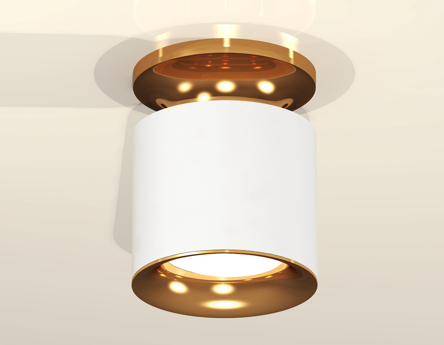 Комплект накладного светильника XS7401122 SWH/PYG белый песок/золото желтое полированное MR16 GU5.3 (N7929, C7401, N7014)