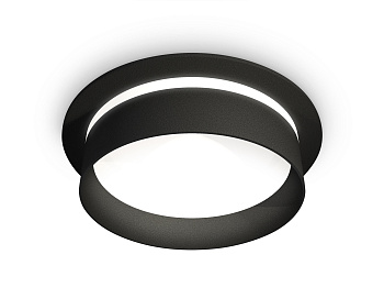 Комплект встраиваемого светильника XC8051020 SBK/FR черный песок/белый матовый GX53 (C8051, N8462)