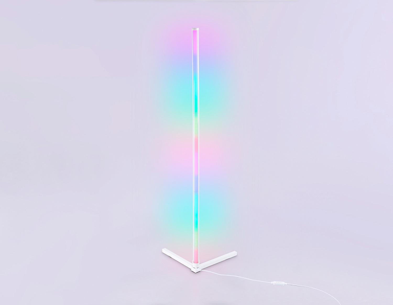 Светильник светодиодный напольный RGB с пультом FL8020 WH белый LED 15W RGB D32*1250 (ПДУ РАДИО 2.4G)