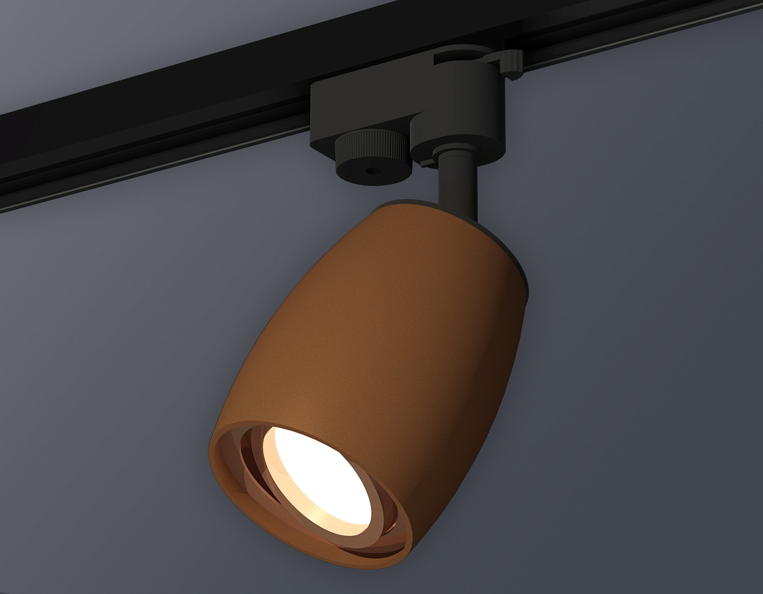 Комплект трекового однофазного светильника XT1124005 SCF/PPG кофе песок/золото розовое полированное MR16 GU5.3 (A2521, C1124, N7005)